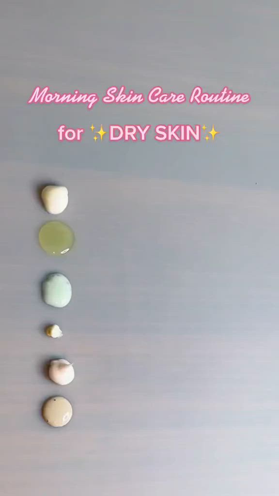 Morning skin care routine for DRY SKIN ------- Credit: @luxofcourse