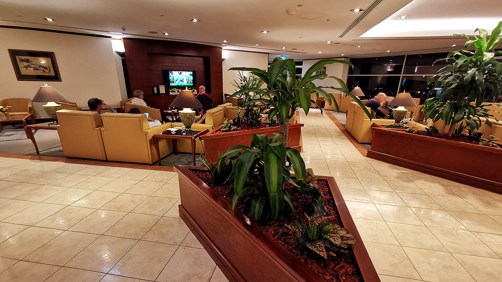 Walkway in the Emirates Lounge in Sydney