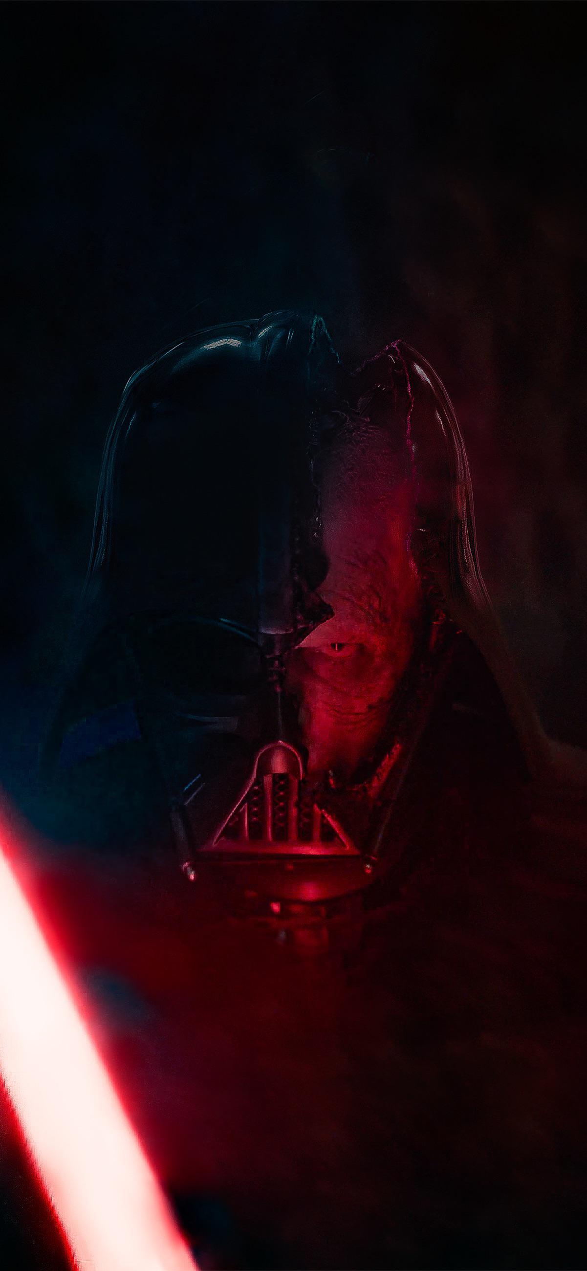 Darth Vader / Anakin broken helmet wallpaper made by me : r ...