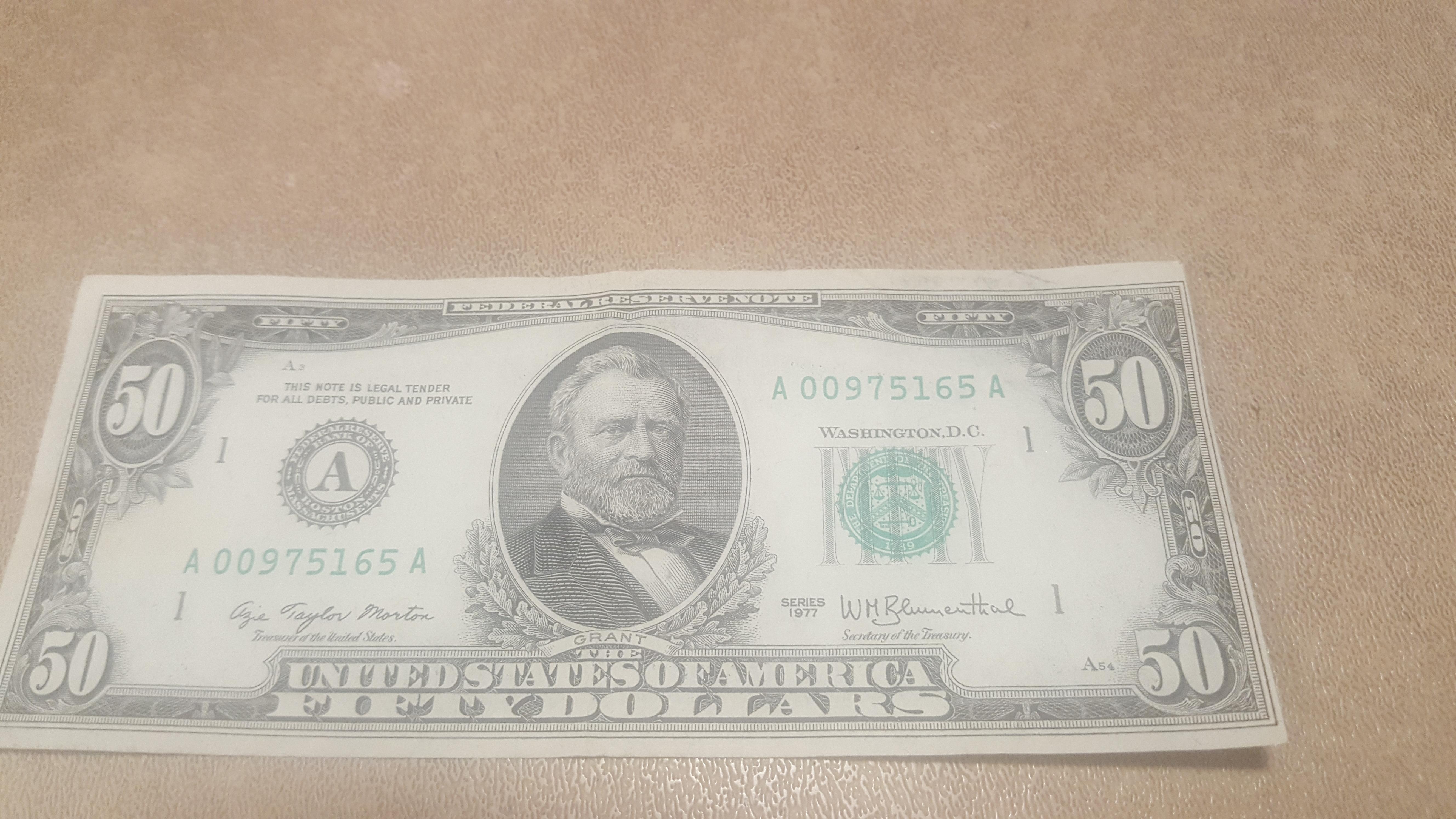 Fifty Dollar Bill Front And Back