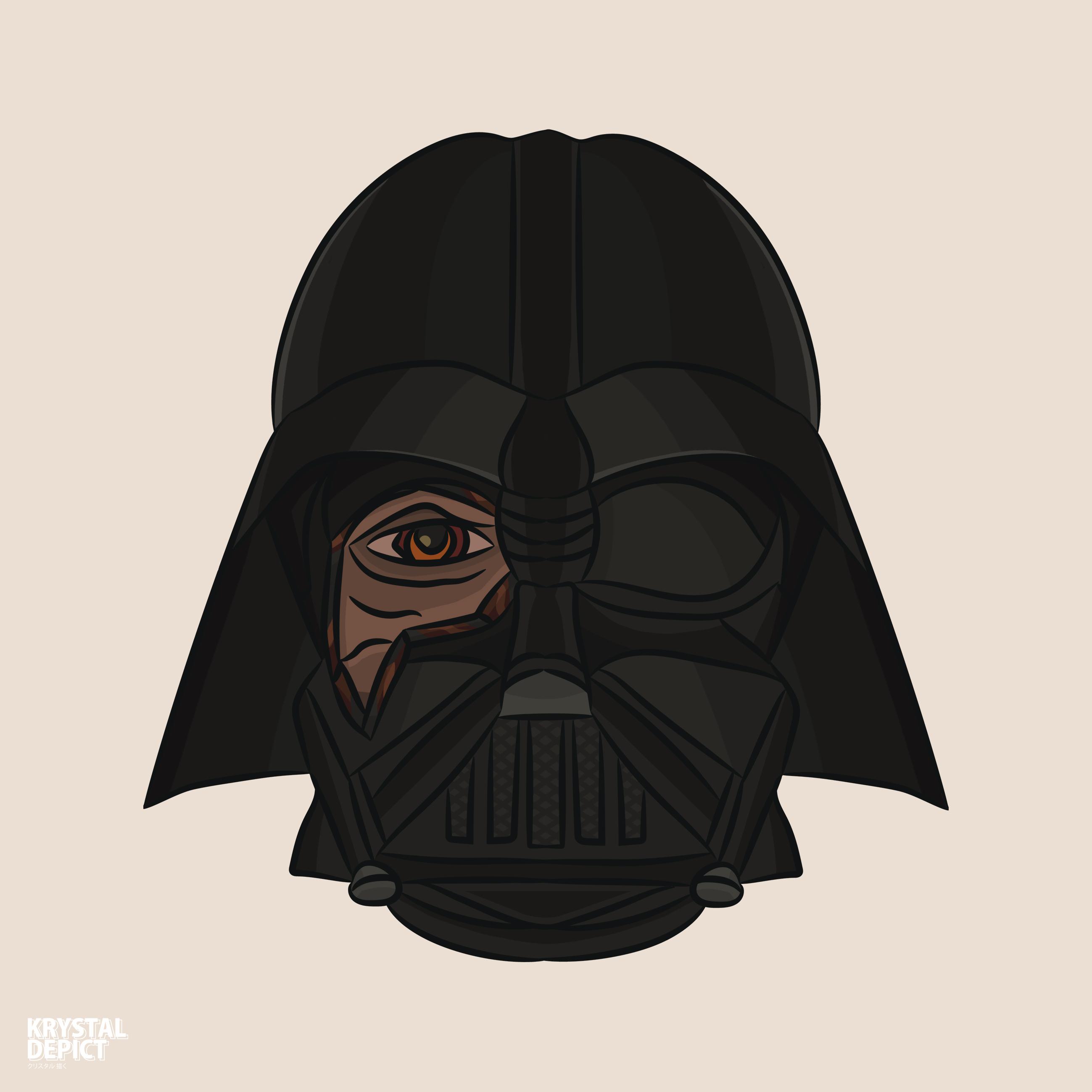 Cracked Vader helmet - Illustration by me : r/StarWars