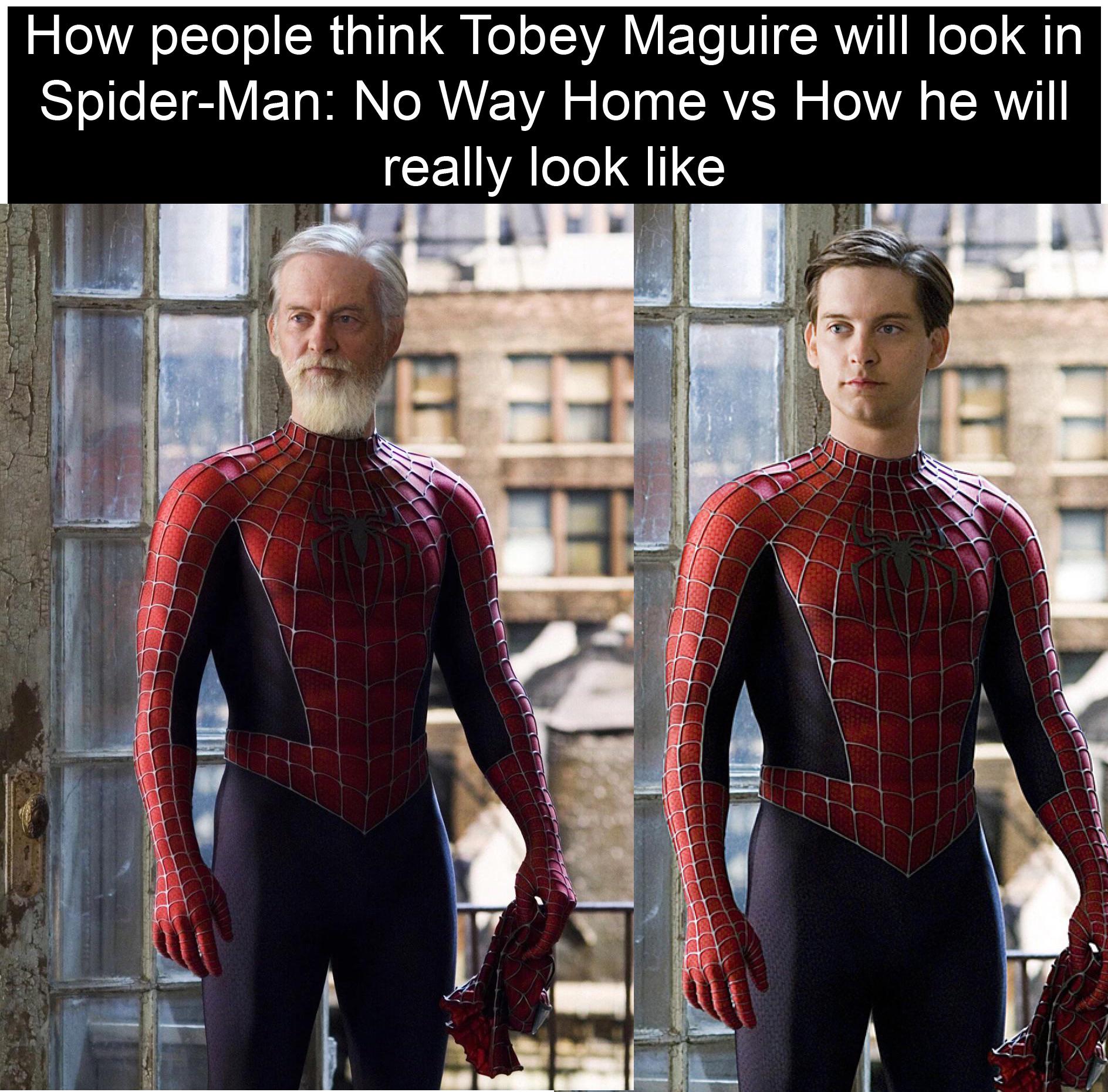 I don't know why most fan made Spider-Man: No Way Home posters has Tobey  Maguire as an old man. Spider-Man 3 only came out 14 years ago not 40 :  r/marvelmemes