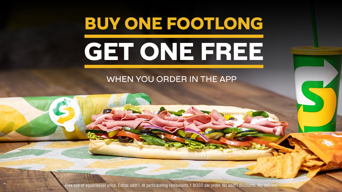 Subway Buy One Get One Free Code 2024 Bree Marley