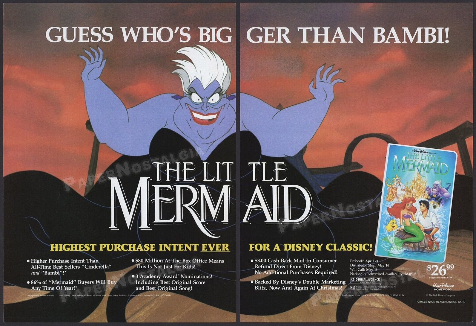 The Little Mermaid Vhs 1990