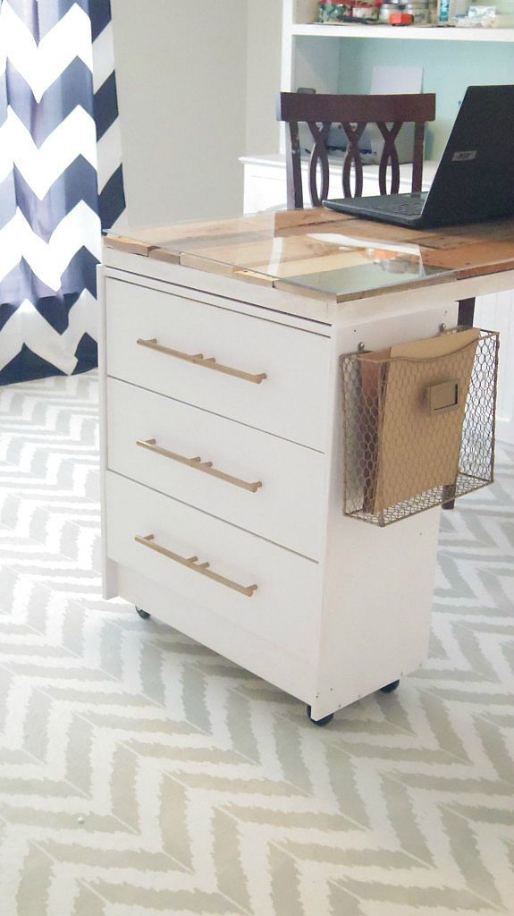 DIY IKEA Rast hack into a craft table (via addisonmeadowslane.com).