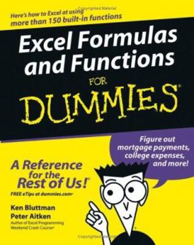 Paperback Excel Formulas and Functions for Dummies Book