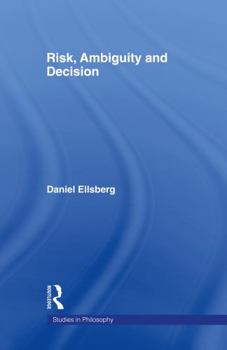 Hardcover Risk, Ambiguity and Decision Book
