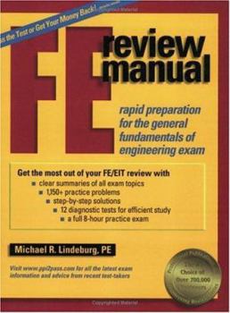 Paperback FE Review Manual: Rapid Preparation for the General Fundamentals of Engineering Exam Book