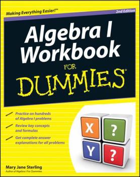 Paperback Algebra I Workbook for Dummies Book