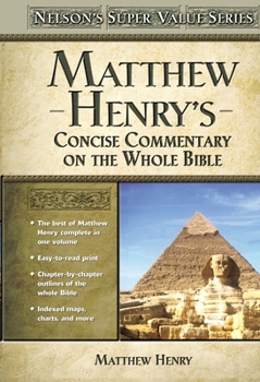 Hardcover Matthew Henry's Concise Commentary on the Whole Bible Book