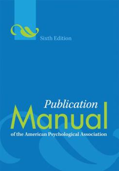 Paperback Publication Manual of the American Psychological Association(r) Book