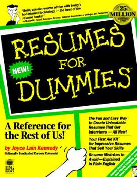 Resumes For Dummies (Resumes for Dummies) - Book  of the Dummies