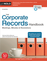 Corporate Records Handbook, The: Meetings, Minutes & Resolutions (book with CD-Rom)