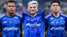 Cruzeiro estuda investimento de R$ 86 milh�es para manter trio em 2025 - foto: Montagem de fotos de Gustavo Aleixo/Cruzeiro