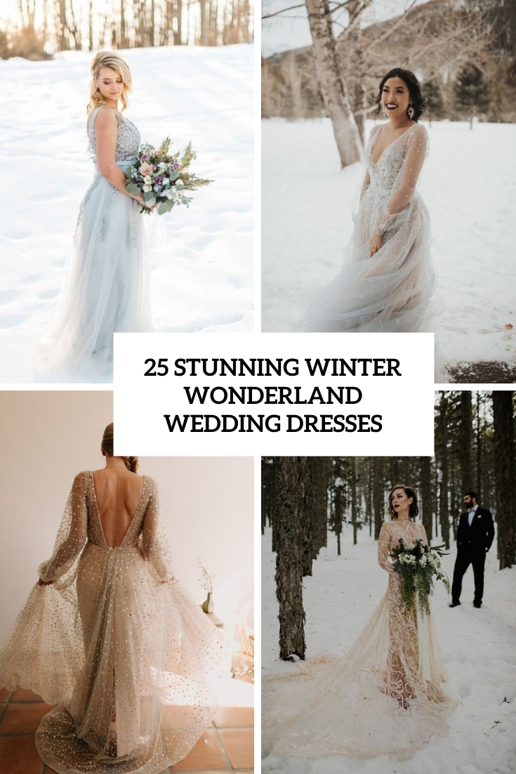 stunning winter wonderland wedding dresses