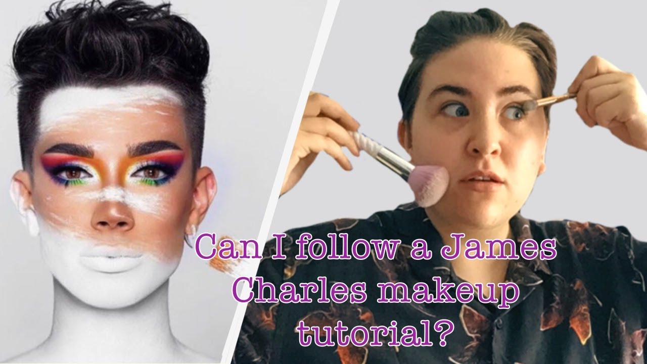 I Try And Follow A JAMES CHARLES Makeup Tutorial - YouTube