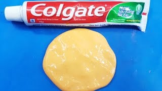 Colgate Toothpaste and Salt Slime,  How to Make a Slime with Toothpaste and Salt,2 ingredients Slime