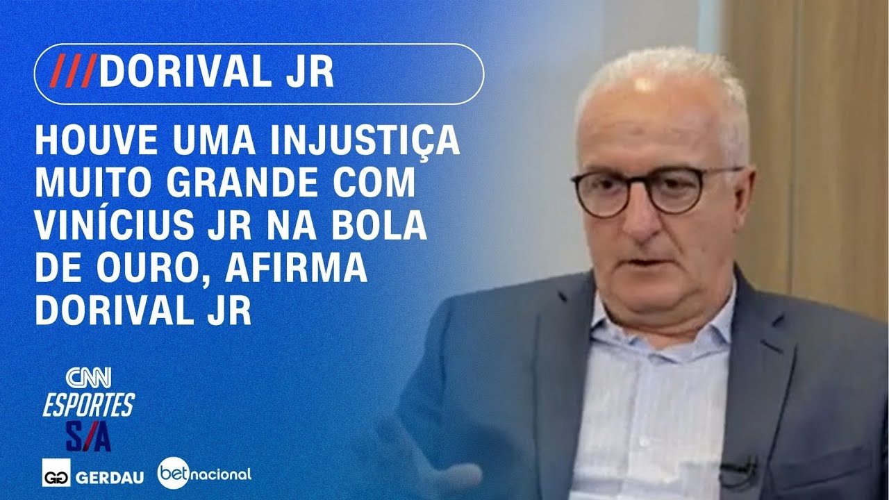 Houve uma injustiça muito grande com Vinícius Jr na Bola de Ouro, afirma Dorival Jr