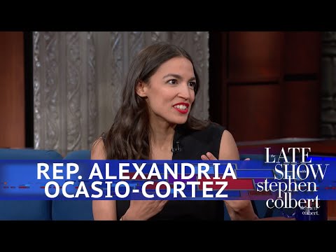 Ocasio-Cortez Defends Her 70-Percent Billionaires Tax Rate Proposal Over Ice Cream With Colbert