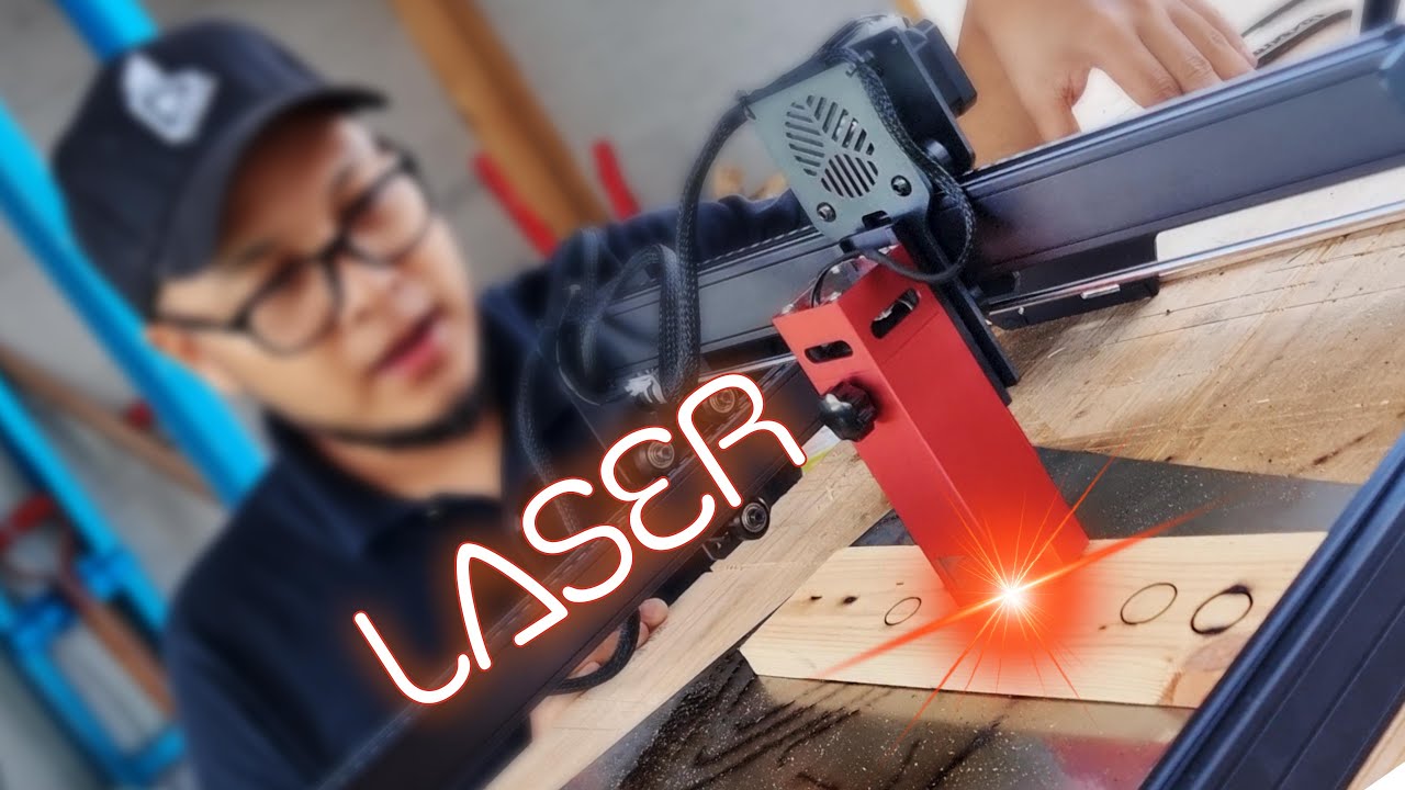 Try potong kayu guna laser | Laser Engraver