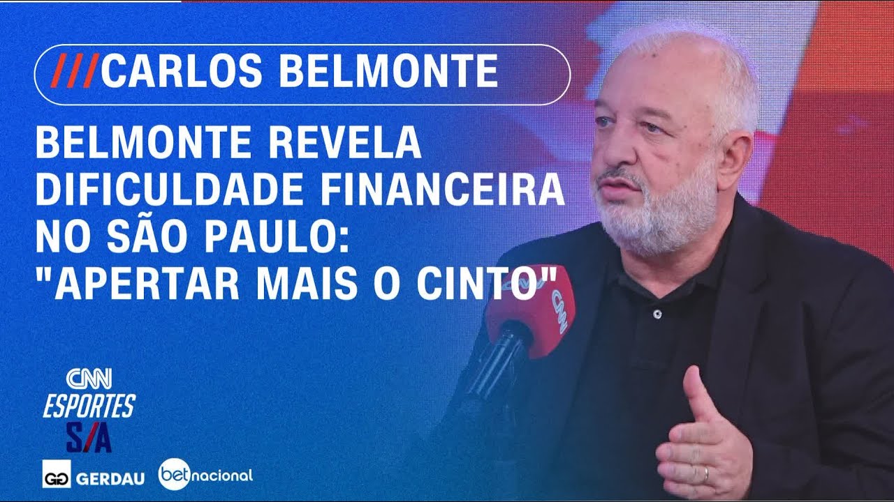 Belmonte revela dificuldade financeira no São Paulo: "Apertar mais o cinto"