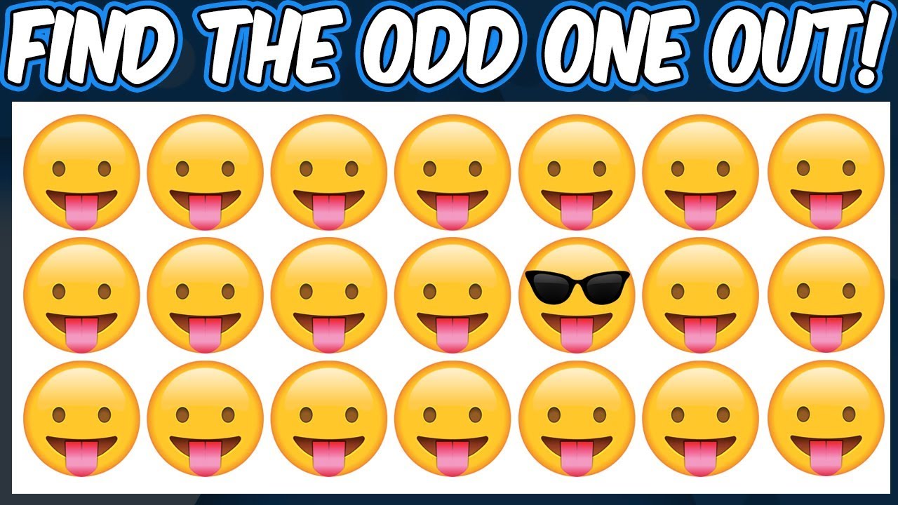 Find The Odd Emoji Out | Spot The Difference Emoji | Emoji Puzzle Quiz ...