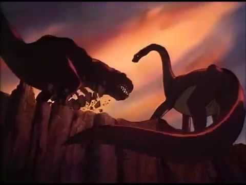 land before time tyrannosaurus rex battle tyrannosaurs roar only - YouTube