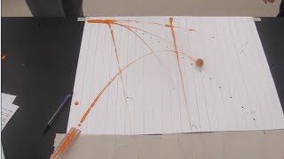 Motion in 2 directions lab activity, parabolic curves /// Homemade Science with Bruce Yeany