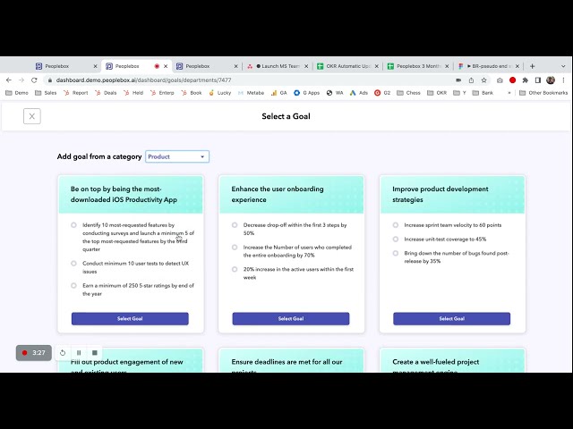 Quick demo of Peoplebox | OKR, Performance Management & Employee Engagement Software