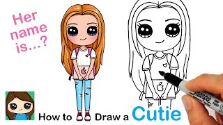 How to Draw a Cute Back to School Girl Easy #2