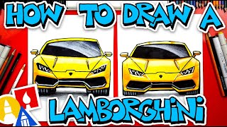 How To Draw A Lamborghini (Front View)