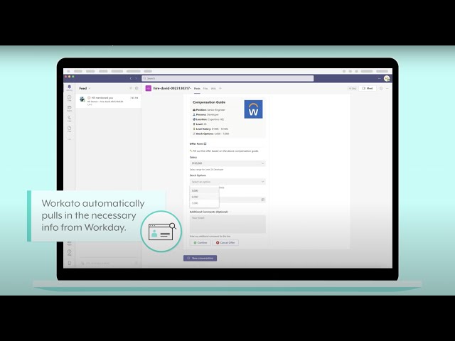 Workbot for Microsoft Teams Powered by Workato