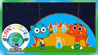 Save Water Challenge with Gumball & Darwin | Climate Champions | @cartoonnetworkuk