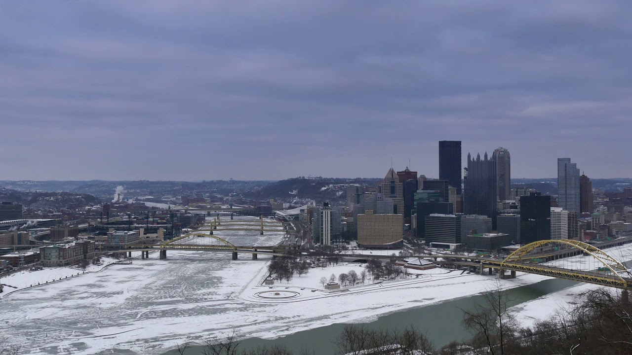 a time lapse view of downtown pittsburgh pa in the winter YouTube