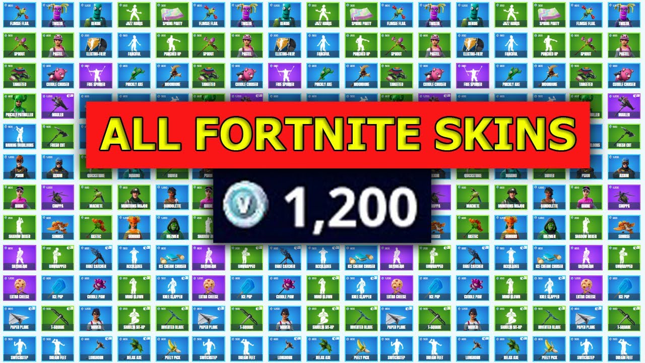 Fortnite 1200V Bucks Skins