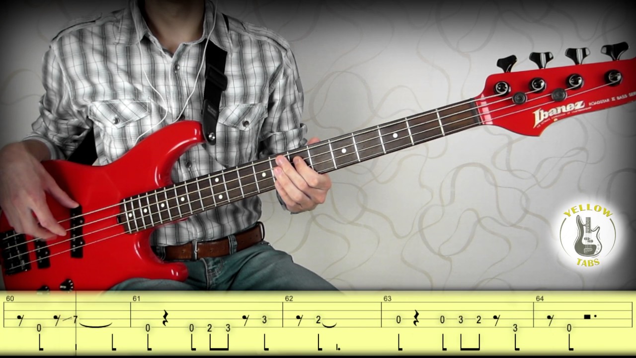 Gorillaz Feel Good Inc Bass Cover With Tabs Youtube