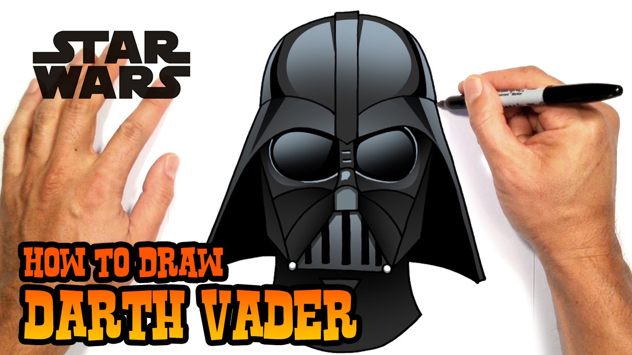 How To Draw A Darth Vader Helmet