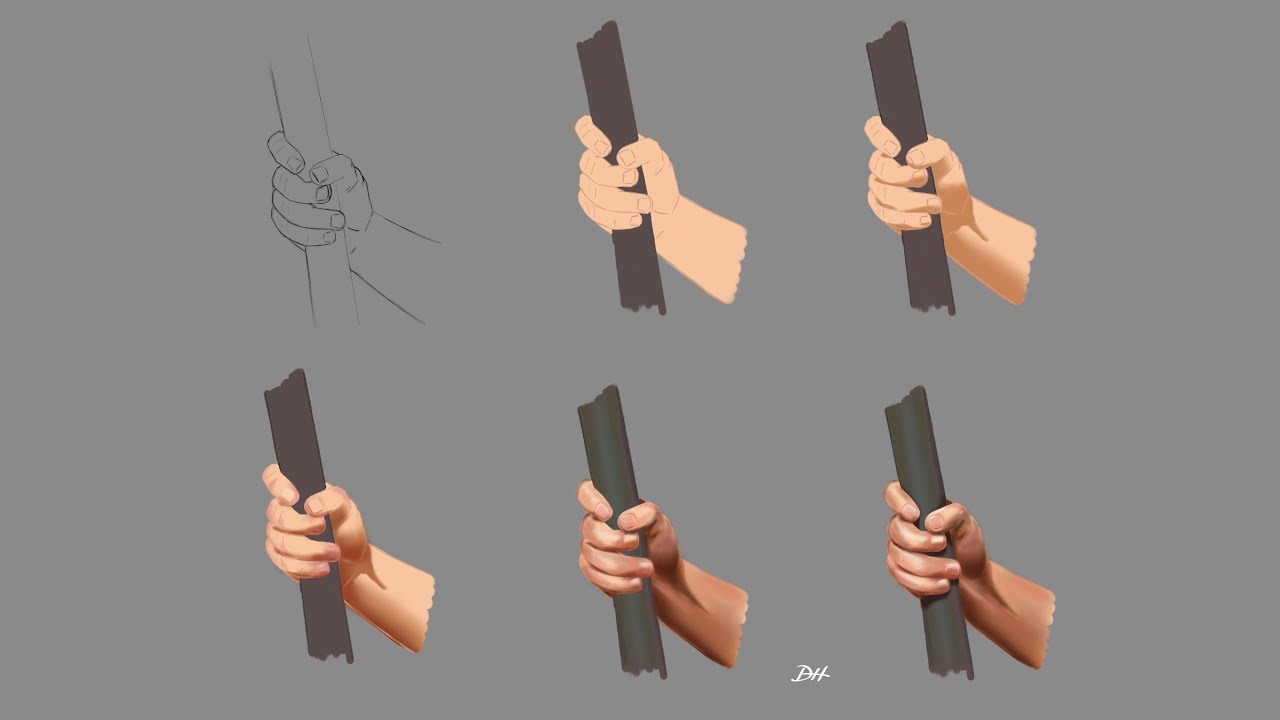 Procreate drawing for beginners step by step: How to draw Hand tutorial