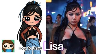 How to Draw Lisa BlackPink | Rockstar