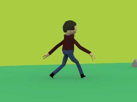 Cheetah3d man walking loop animation - YouTube