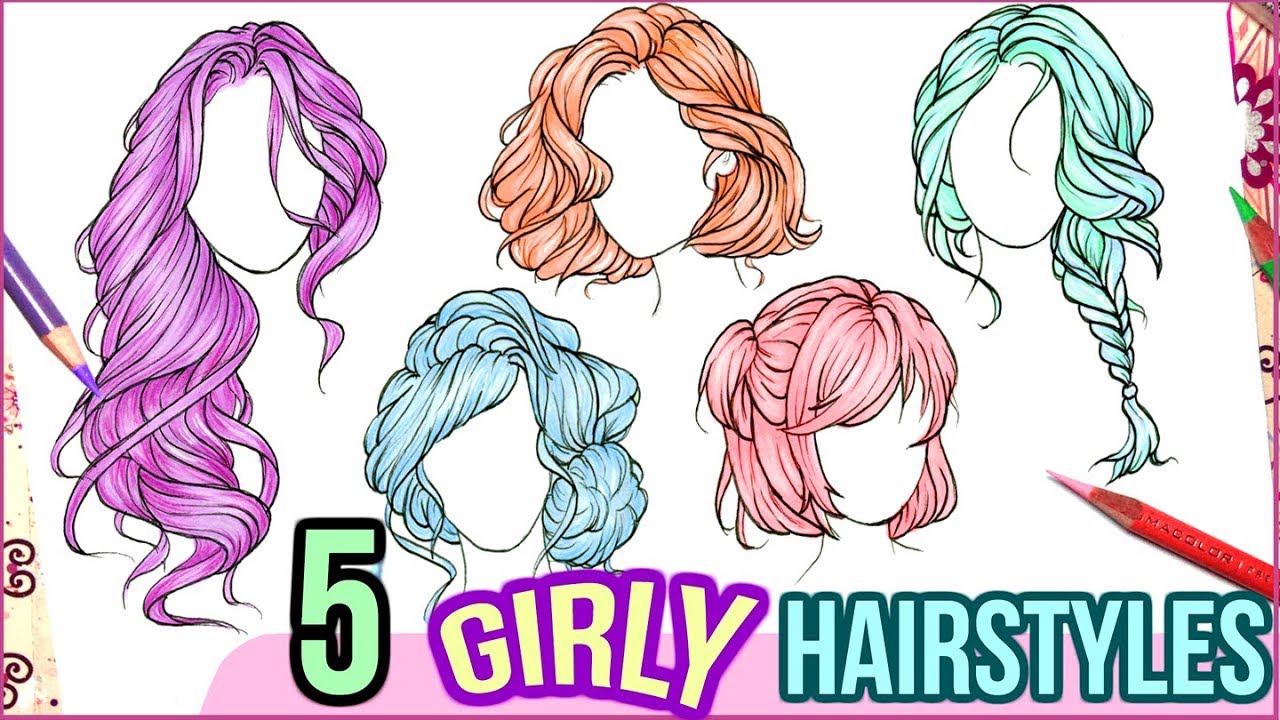 Hình vẽ dễ thương cute drawing hair Những tác phẩm nghệ thuật xuất sắc