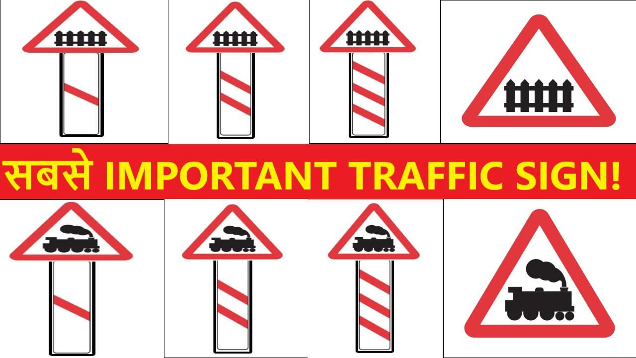 Traffic Symbols Different Type Of Railway Crossing In India Traffic Sign Youtube