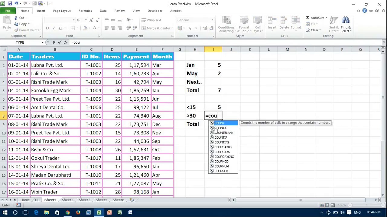 How To Do A Countif With Multiple Conditions