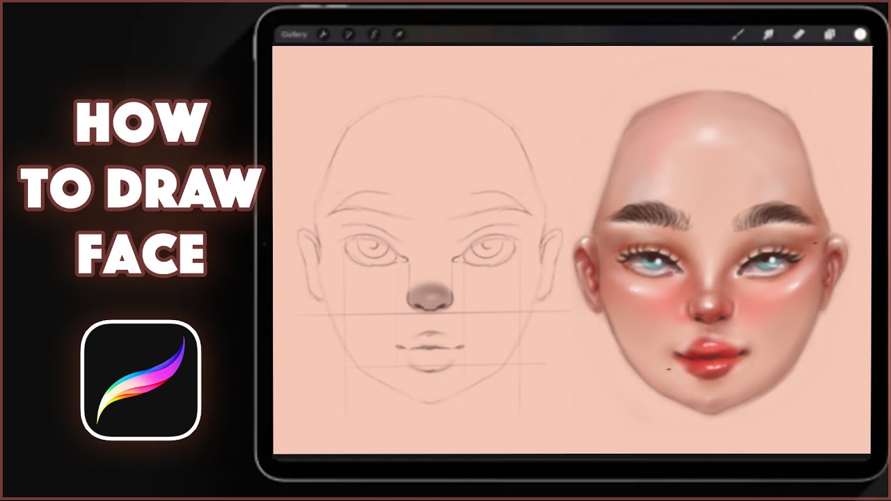 digital art tutorial procreate face - samantha-moreno