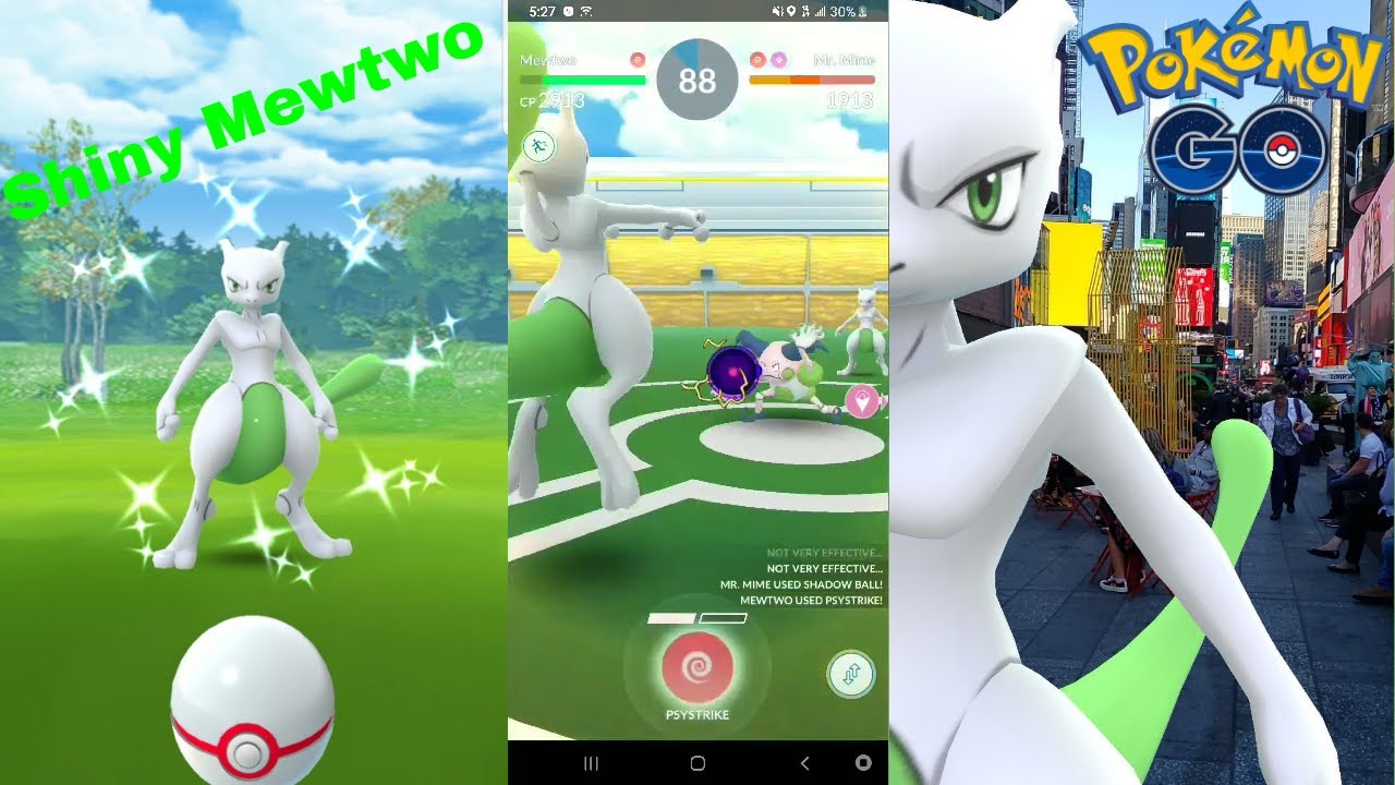 Pokemon Go Shiny Mewtwo Psystrike Charge Attack Youtube