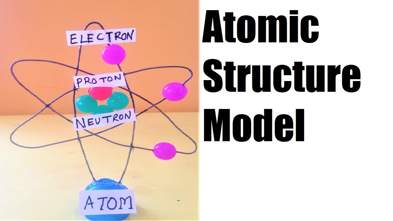 atomic model project (Rutherford bohr 3D model) making using waste  materials | howtofunda - YouTube