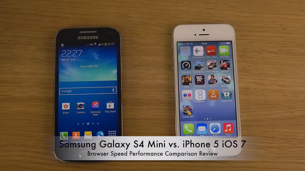 Iphone 5 vs samsung s5 mini