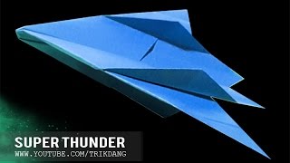 OVER 70 FEET PAPER AIRPLANES - How To Make A Paper Plane That Flies | Super Thunder