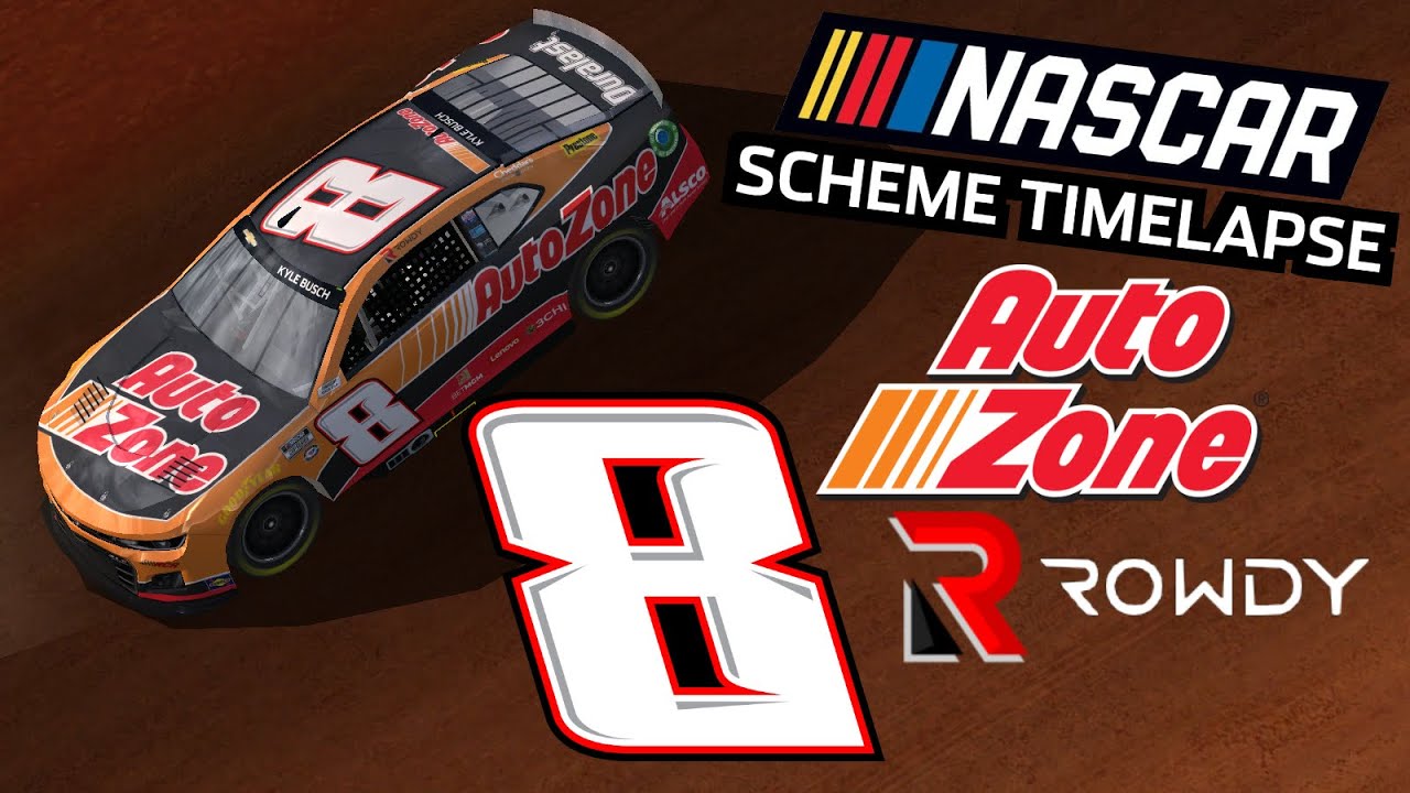 NASCAR Scheme Timelapse Kyle Busch 2023 Auto Zone Concept YouTube