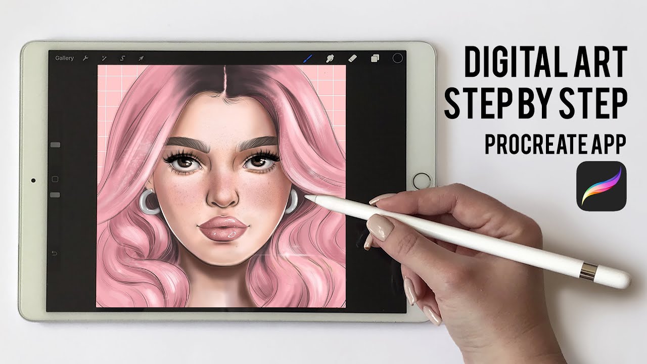 PROCREATE TUTORIAL- Step by Step Digital Illustration - YouTube